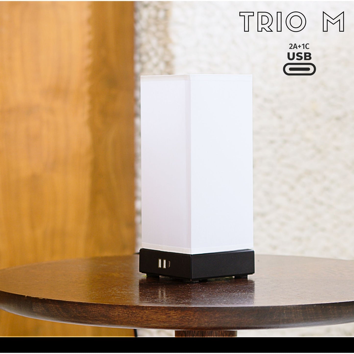 TRIO M USB | 3 portas 17W | 2A + 1 tipo C