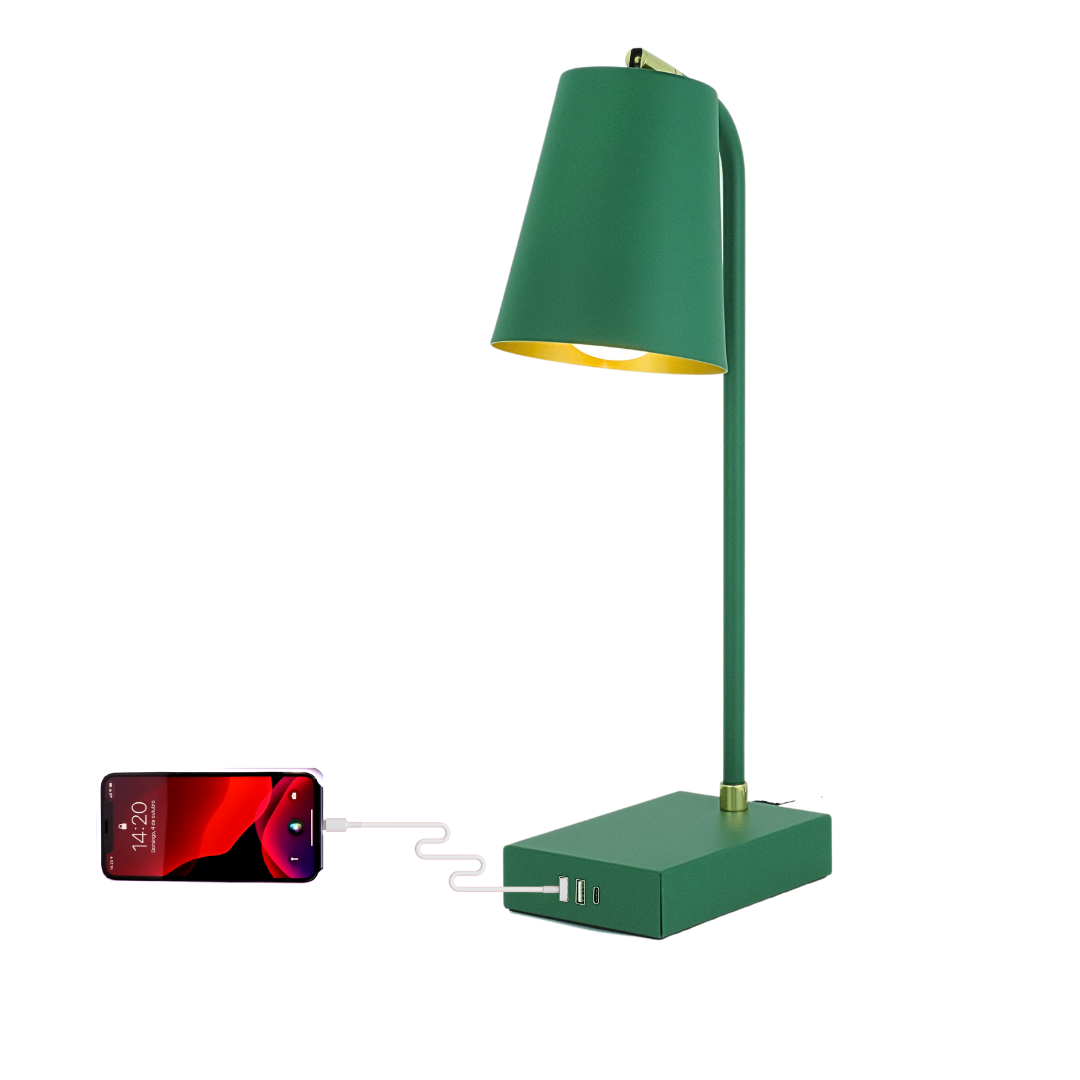 TUTTO USB | 3 portas 17W | 1C + 2A | Dimmer, Articulada e Lâmpada