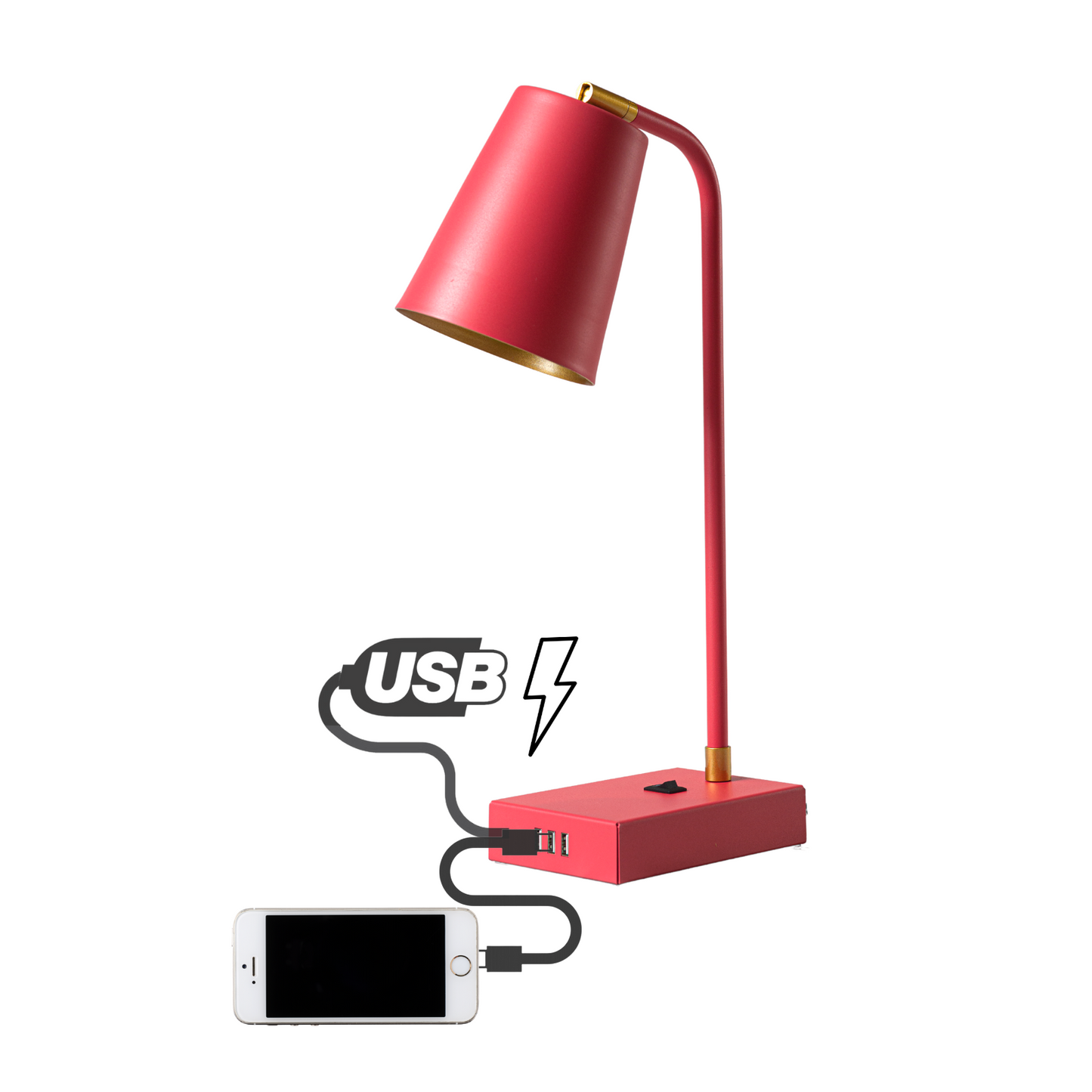 TUTTO USB | 3 portas rápidas A| Dimmer, Articulada e Lâmpada