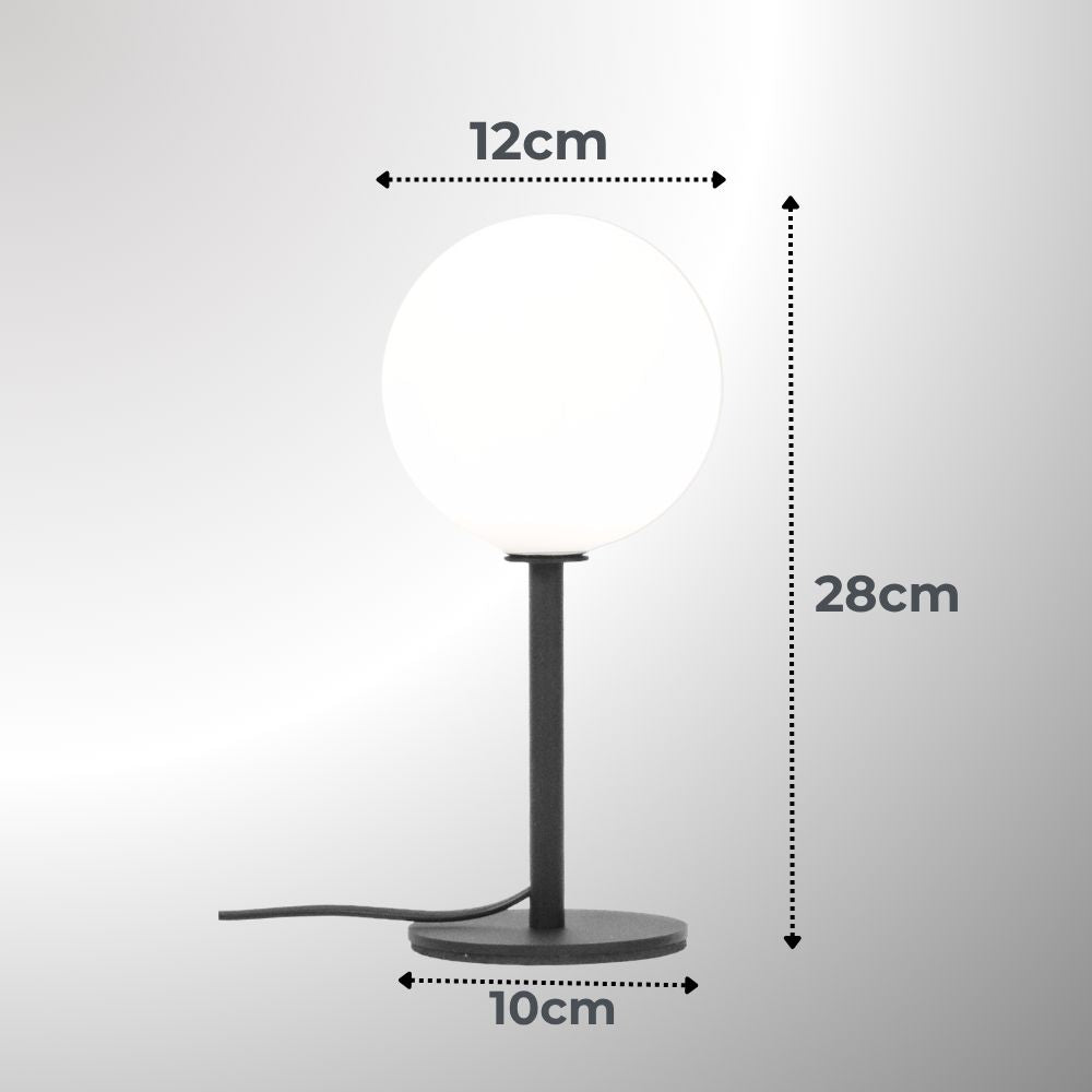Abajur Design Sfera Vidro 12cm Lampada G9 Inclusa Luz Quente