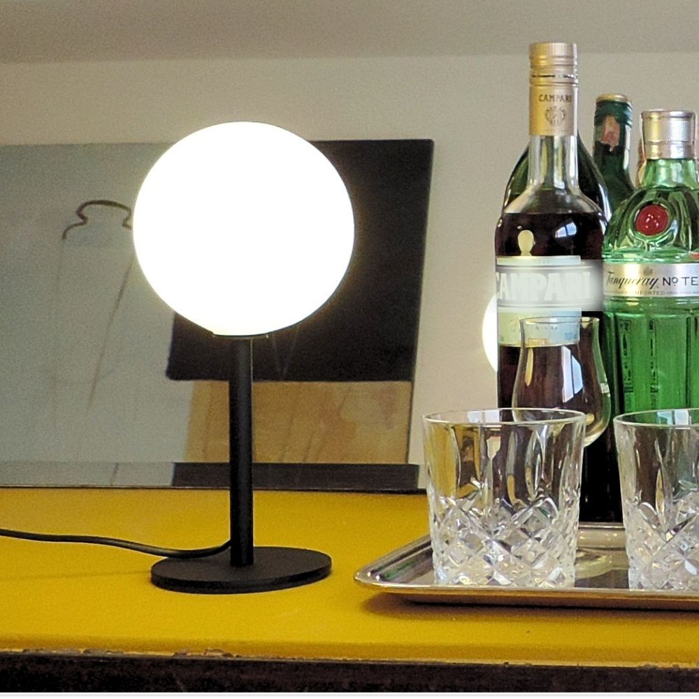 Abajur Design Sfera Vidro 12cm Lampada G9 Inclusa Luz Quente